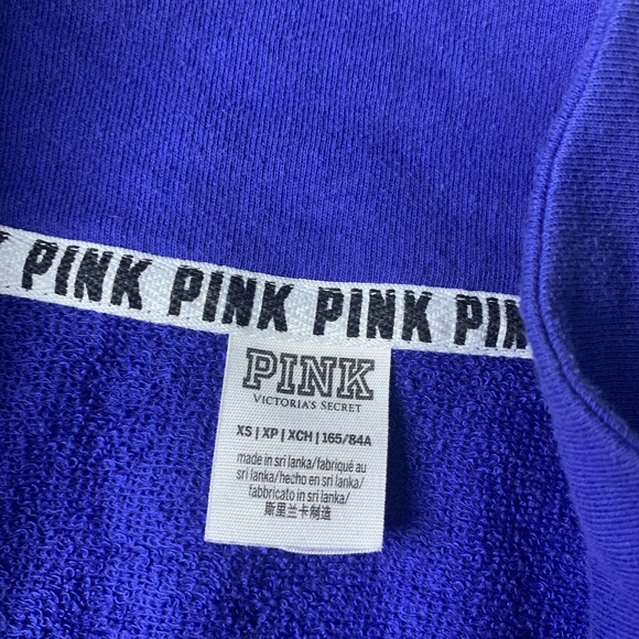 PINK Victoria's Secret‎ Womens Sweater Size XS Blue T-Snap Button Up Pullover - Picture 9 of 11